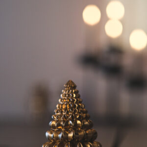 Jólatré 9cm - Gyllt